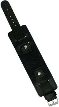 pasek do zegarka z podkładką, czarny pasek do zegarka, pasek do dużych zegarków, pasek sportowy, pasek z podkładką 25,5 cm, pasek ze stalową sprzączką1.jpg